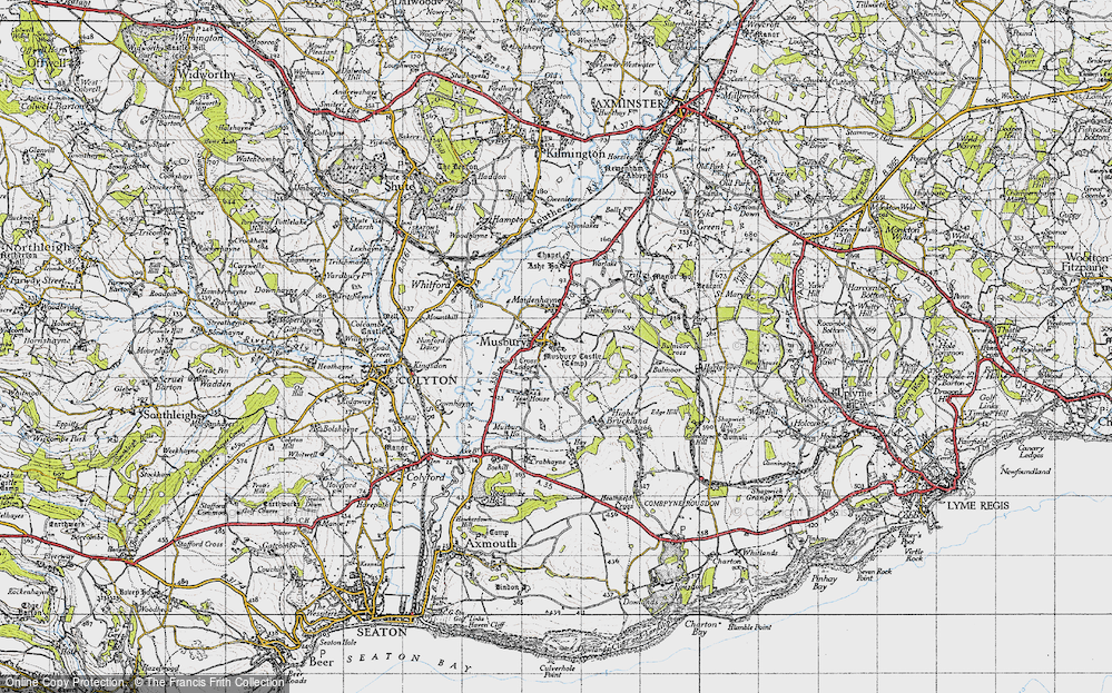 Old Map of Musbury, 1946 in 1946