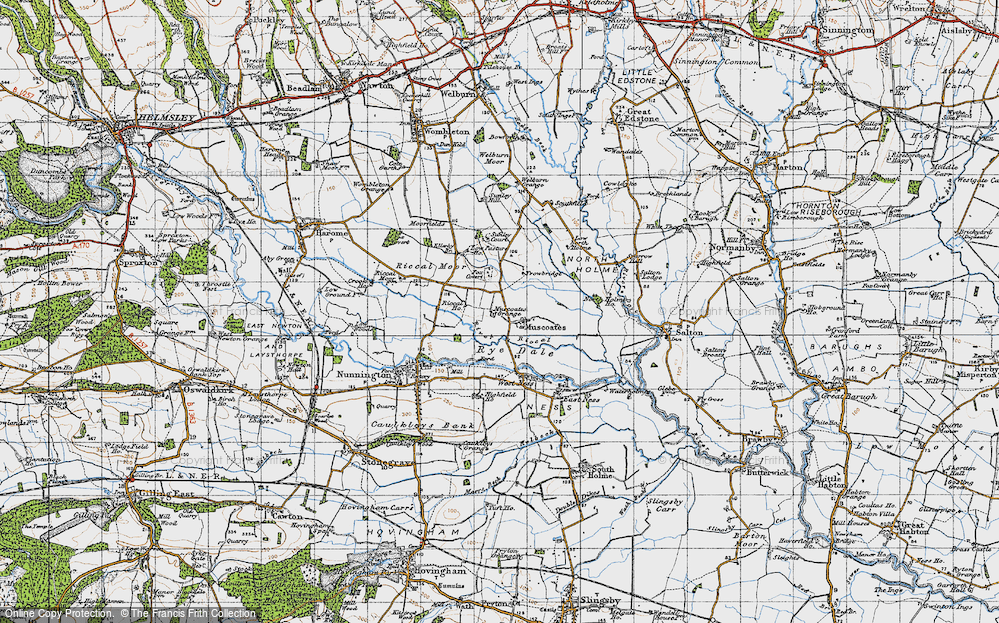 Old Map of Muscoates, 1947 in 1947