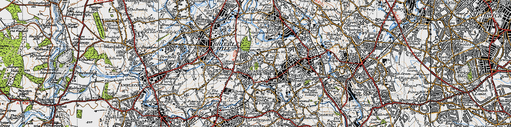 Old map of Mushroom Green in 1946