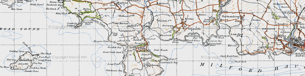Old map of Musselwick in 1946
