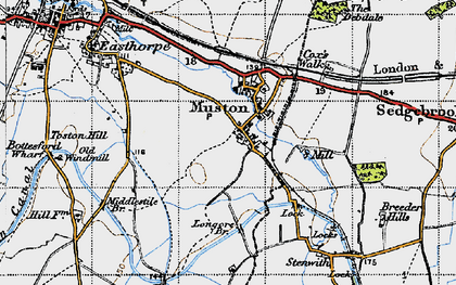 Old map of Muston in 1946