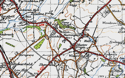 Old map of Mustow Green in 1947