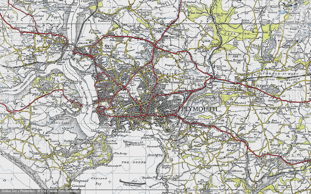 Old Map of Mutley, 1946 in 1946