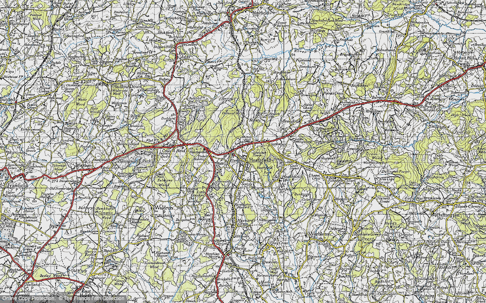 Old Map of Mutton Hall, 1940 in 1940