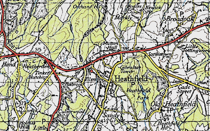 Old map of Mutton Hall in 1940