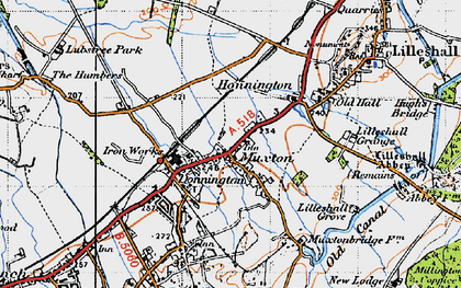 Old map of Lilleshall Grove in 1946