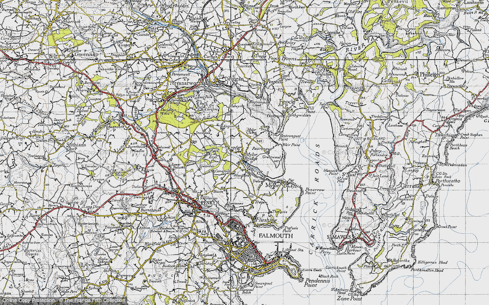 Old Map of Mylor Bridge, 1946 in 1946