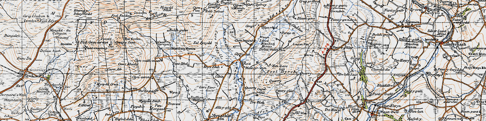 Old map of Mynachlog-ddu in 1946
