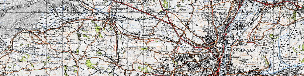 Old map of Mynydd-bach-y-glo in 1947