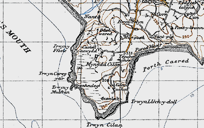 Old map of Mynydd Gilan in 1947