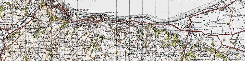 Old map of Mynydd Marian in 1947