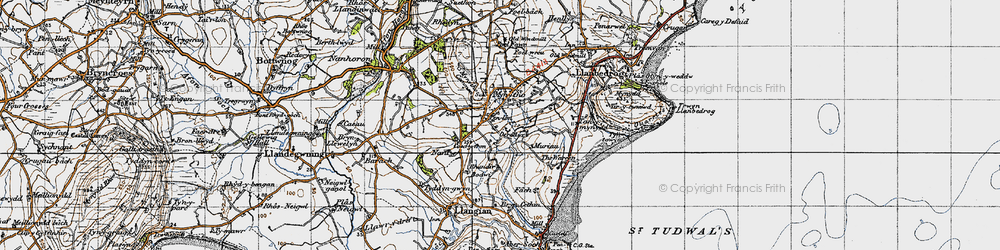 Old map of Mynytho in 1947