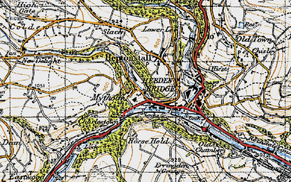 Old map of Mytholm in 1947