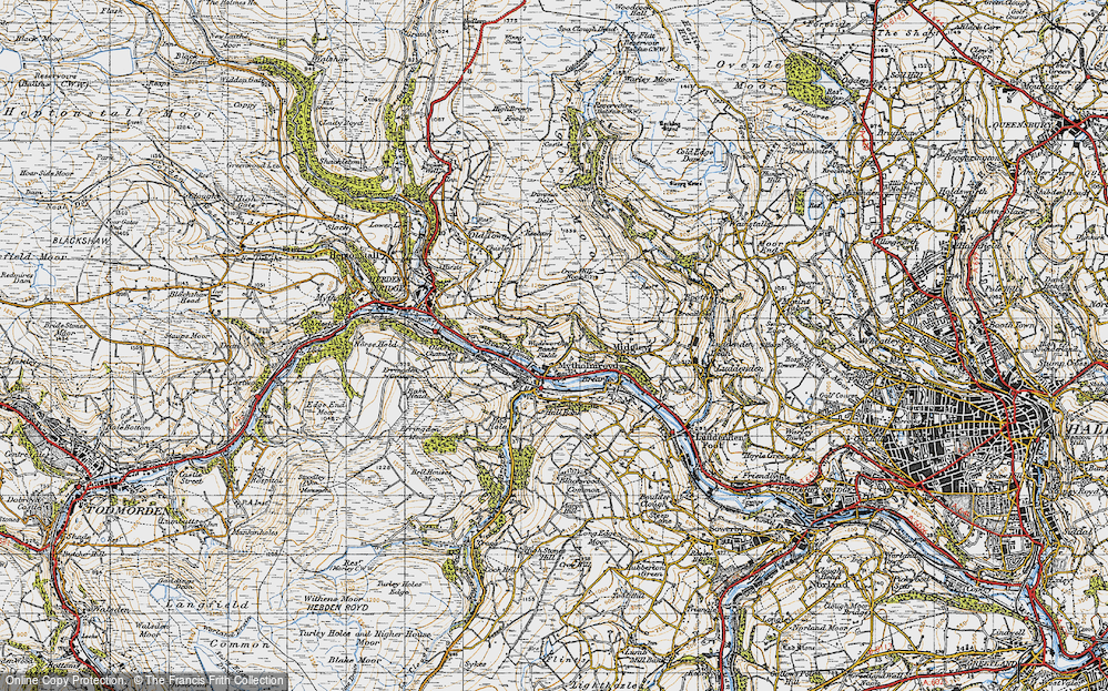 Old Map of Mytholmroyd, 1947 in 1947