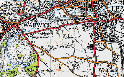 Old map of Myton in 1946