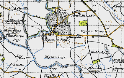 Old map of Myton Hall in 1947