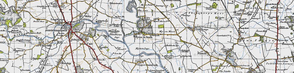 Old map of Myton Hall in 1947