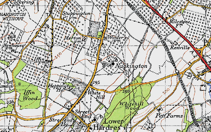 Old map of Nackington in 1947