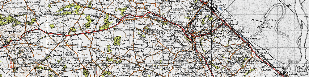 Old map of Naid-y-march in 1947