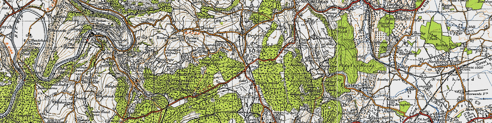 Old map of Nailbridge in 1947