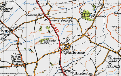 Old map of Nailstone in 1946