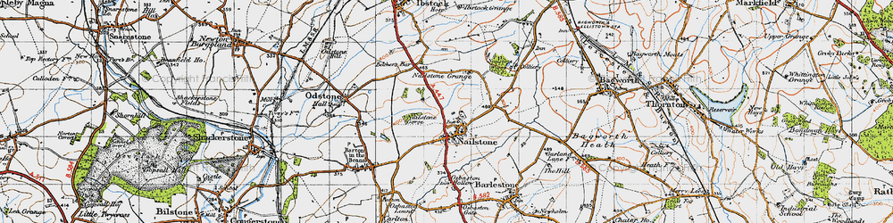 Old map of Nailstone in 1946