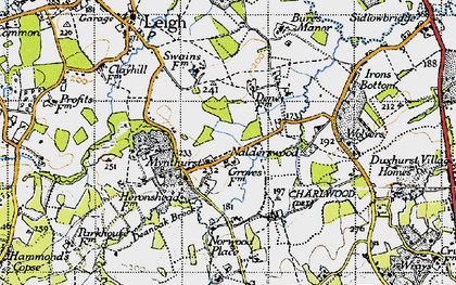 Old map of Nalderswood in 1940