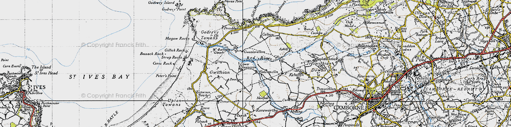 Old map of Nancemellin in 1946