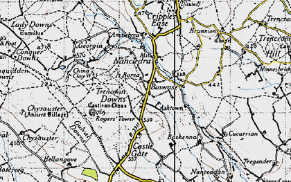Old map of Nancledra in 1946