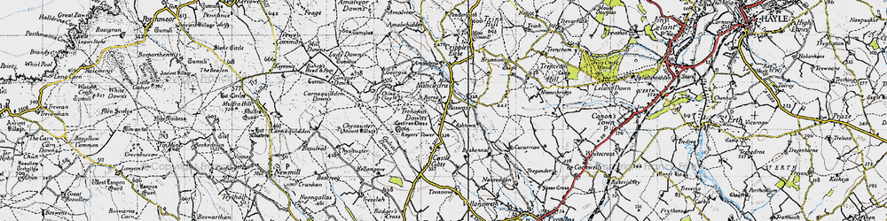Old map of Borea in 1946