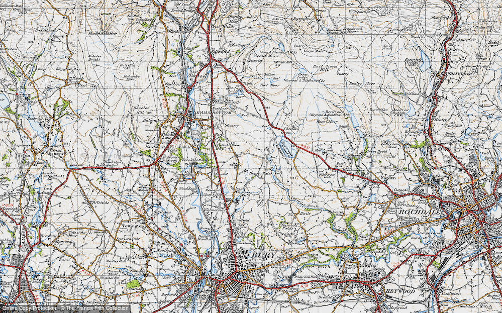 Old Map of Nangreaves, 1947 in 1947
