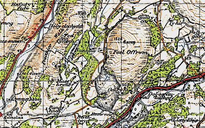 Old map of Ochr y Foel in 1947
