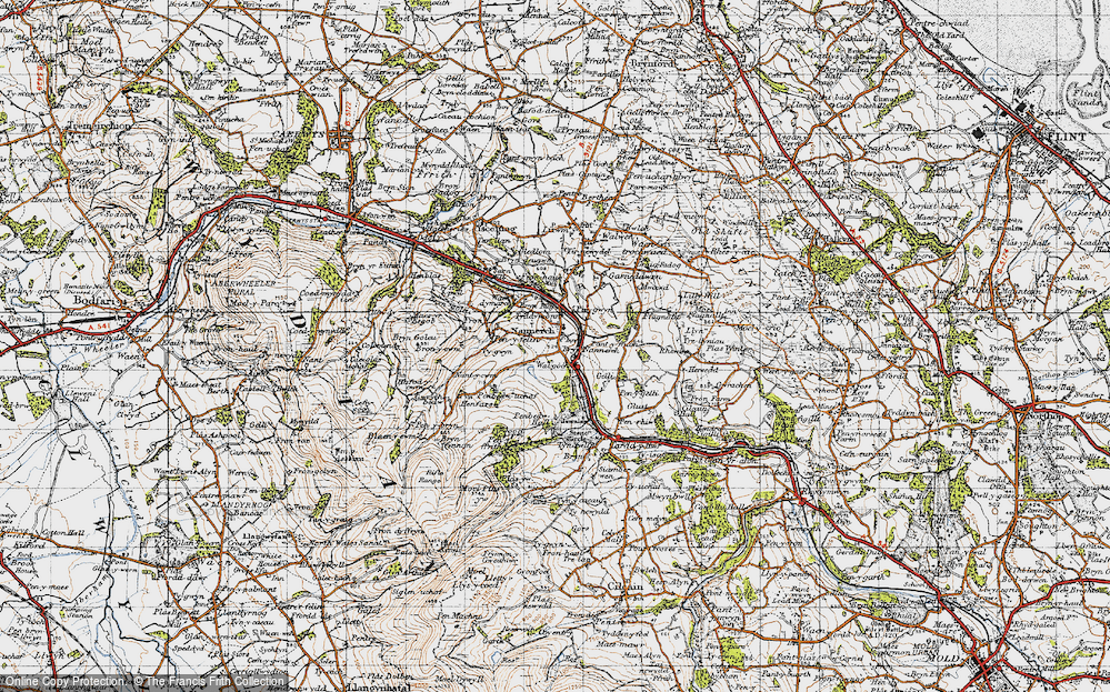 Old Map of Nannerch, 1947 in 1947