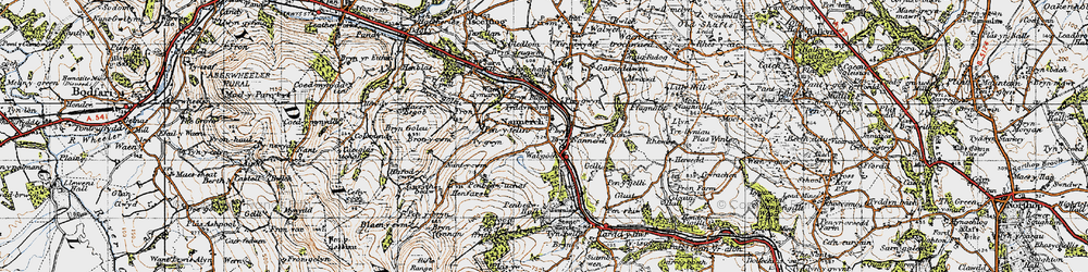 Old map of Nannerch in 1947