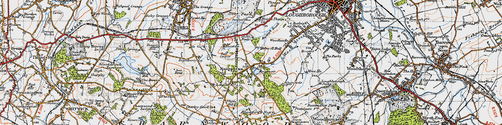 Old map of Nanpantan in 1946