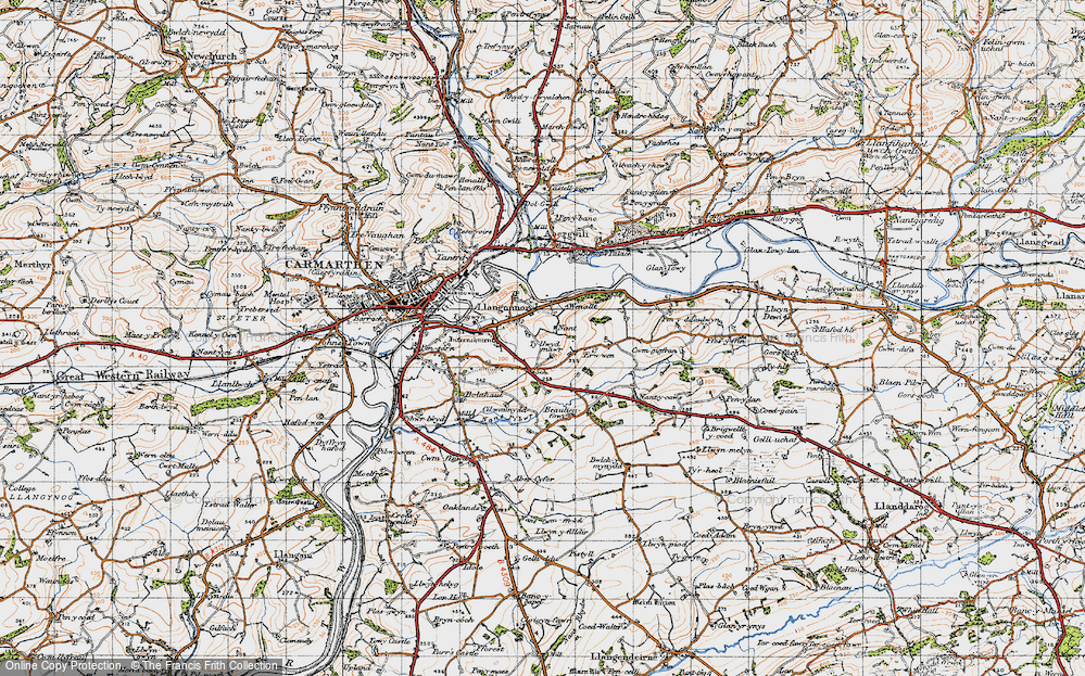 Old Map of Nant, 1946 in 1946