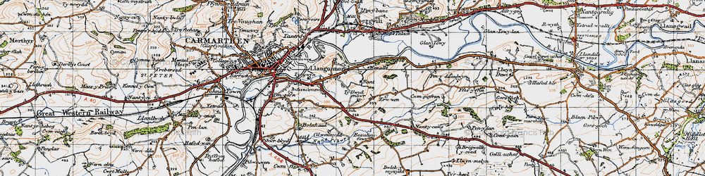 Old map of Nant in 1946