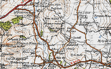 Old map of Bryn-haidd in 1947