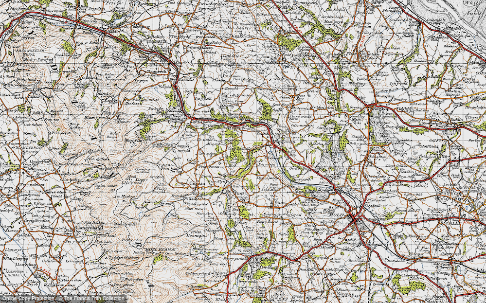 Old Map of Nant Alyn, 1947 in 1947