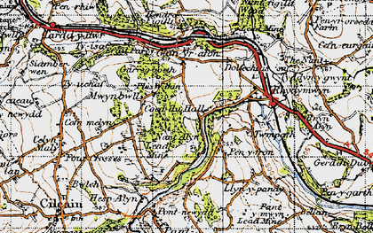 Old map of Nant Alyn in 1947