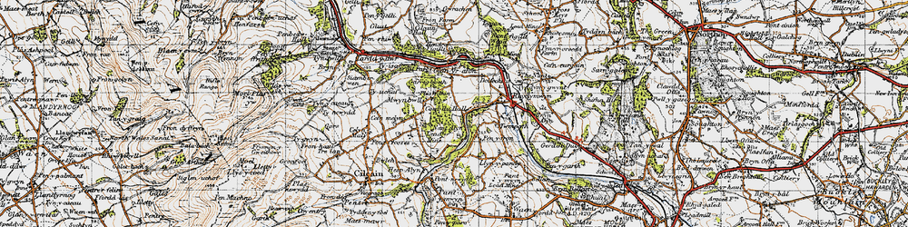 Old map of Nant Alyn in 1947