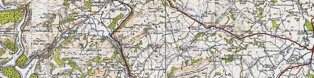 Old map of Yr Hysfa in 1947