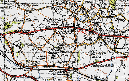 Old map of Nant Mawr in 1947