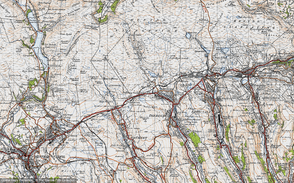 Old Map of Nant-y-Bwch, 1947 in 1947