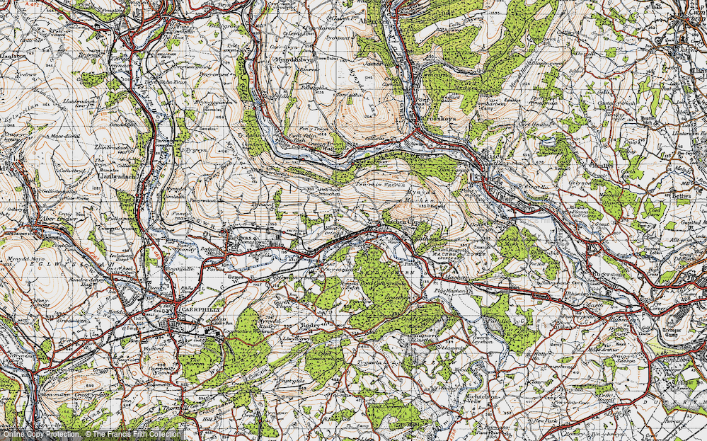 Old Map of Nant-y-ceisiad, 1947 in 1947