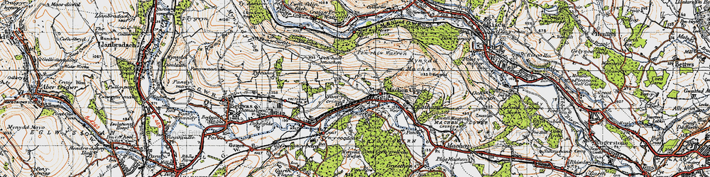 Old map of Nant-y-ceisiad in 1947