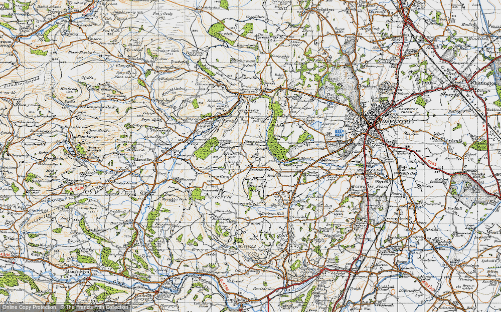 Old Map of Nant-y-gollen, 1947 in 1947