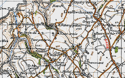 Old map of Nanternis in 1947