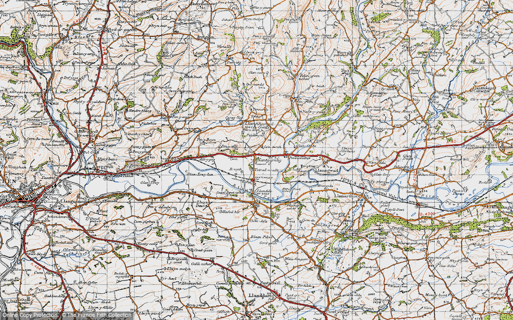 Old Map of Nantgaredig, 1946 in 1946