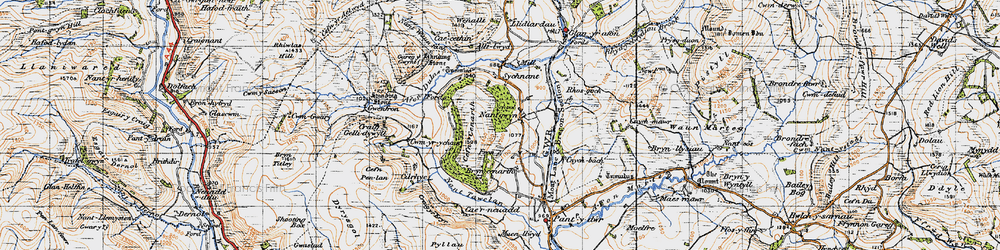 Old map of Alltlwyd in 1947